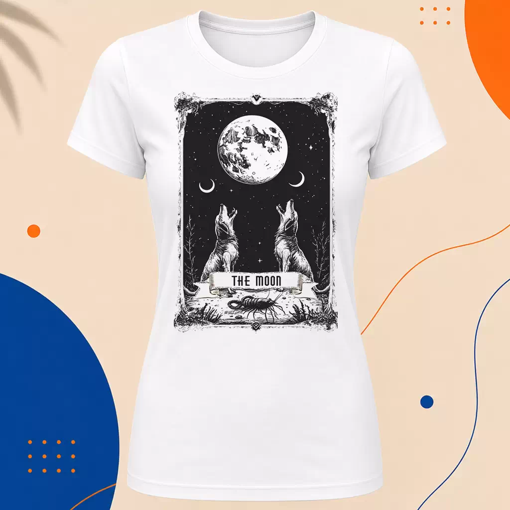 Dámské tričko - The Moon - Měsíc - Tarot - Velká Arkána